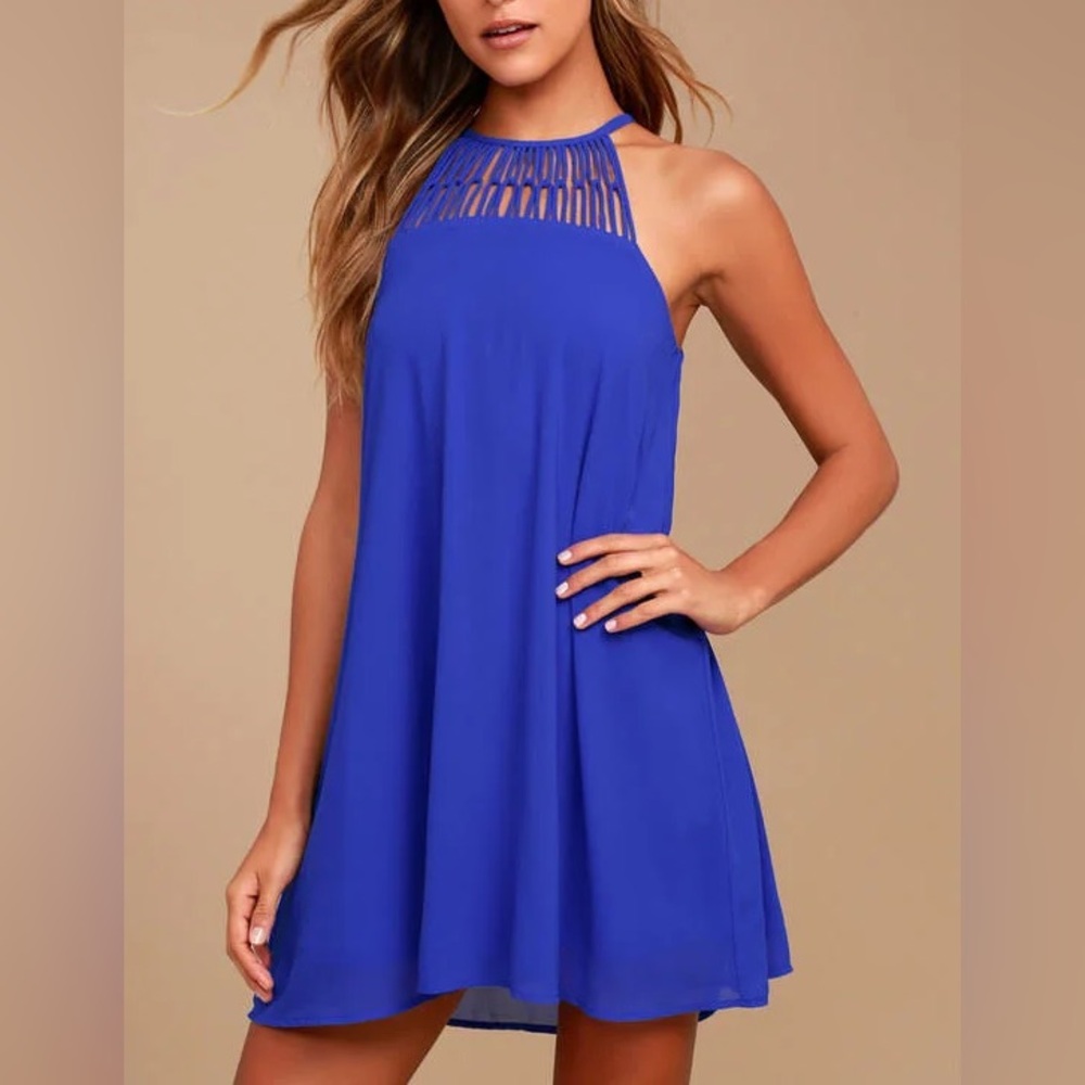 Lulus - Tell Me Blue Swing Dress in like New condition